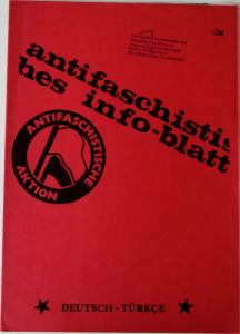 Magazin-Cover: "Antifaschistisches Info-Blatt" mit Antifa-Logo